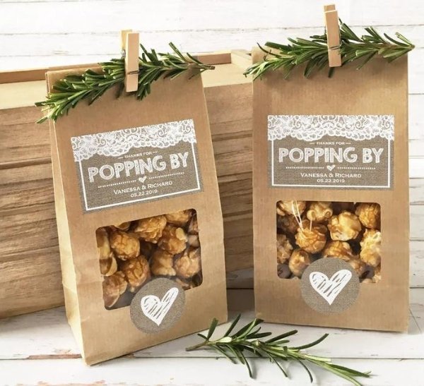 Popcorn Box Wedding Favor