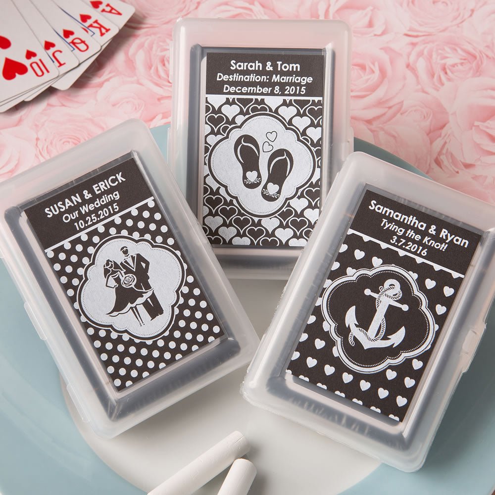Chalk Board Playing Card Favors For Weddings - Forever Wedding Favors