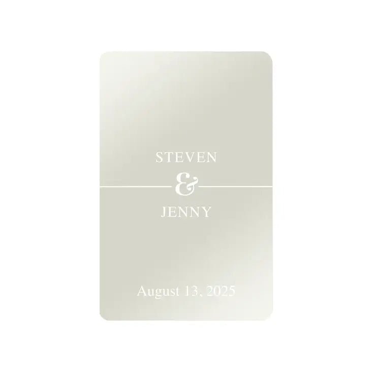 Classic Script Metallic Playing Cards - Forever Wedding Favors