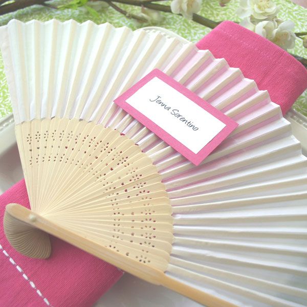 Pink hand outlet fans wedding