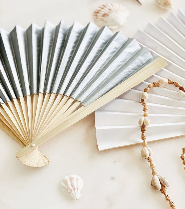 Colorful Romance Paper Hand Fans Forever Wedding Favors