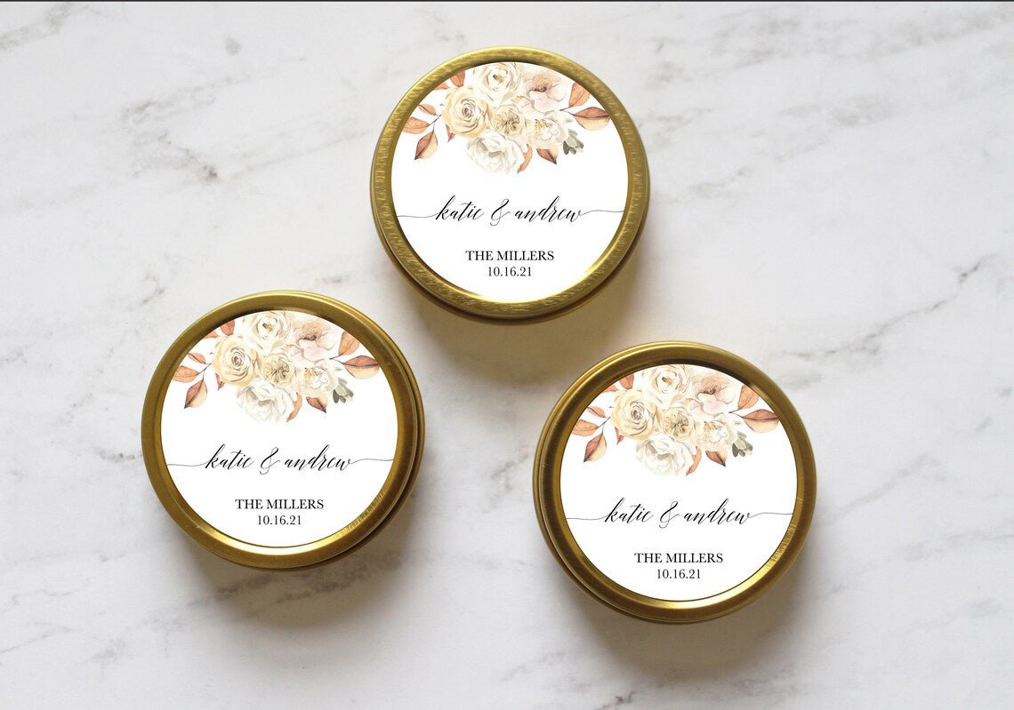 Fall Floral Candle - Forever Wedding Favors