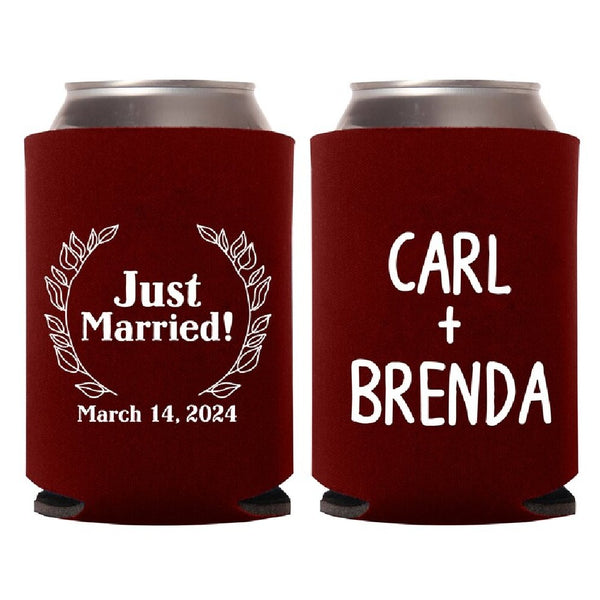Just Married Koozie Forever Wedding Favors