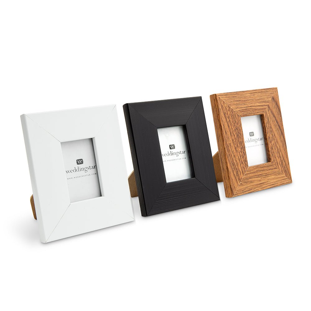 Small 1.75" X 2.5" Classic Picture Frame - Black, White, Or Fabricated Wood - Forever Wedding Favors