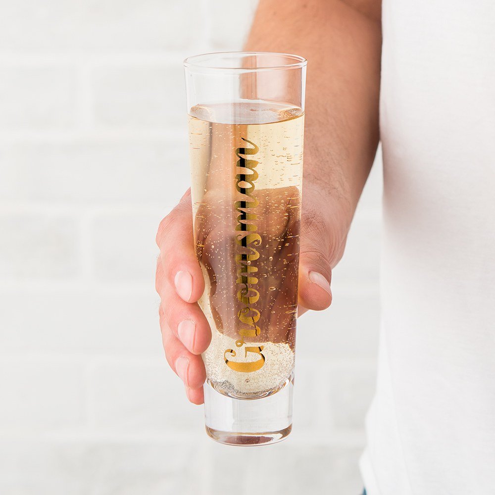 Stemless Toasting Champagne Flute Gift For Wedding Party - Groomsman - Forever Wedding Favors