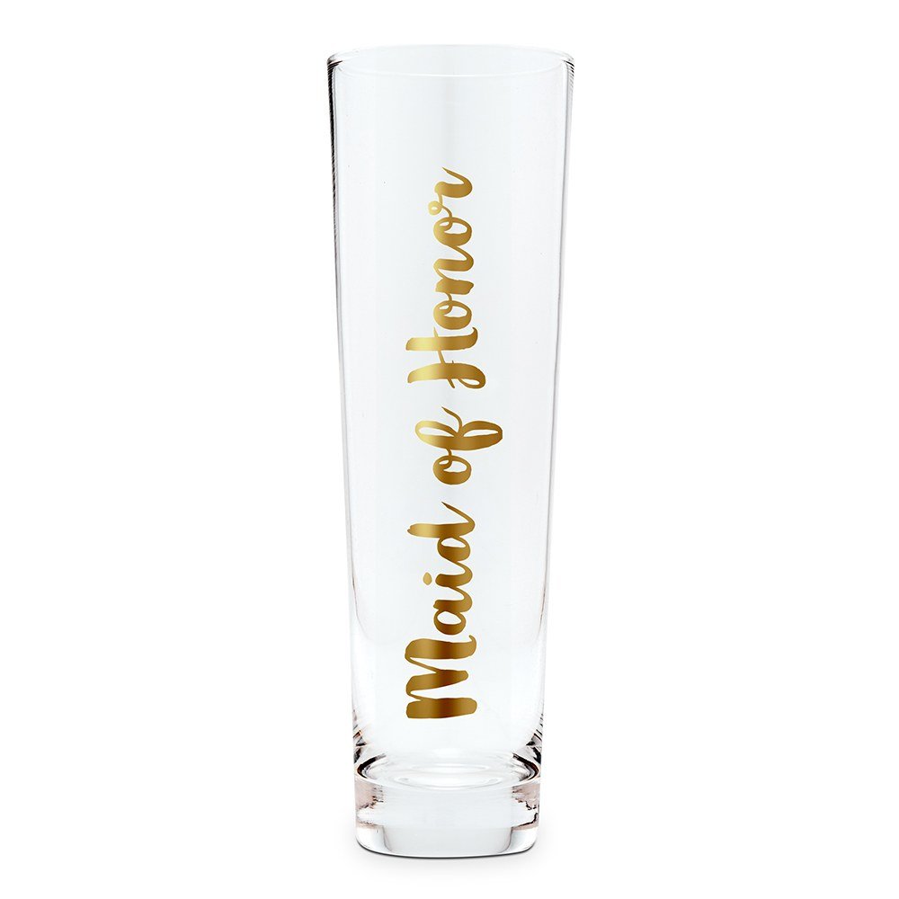 Stemless Toasting Champagne Flute Gift For Wedding Party - Maid Of Honor - Forever Wedding Favors