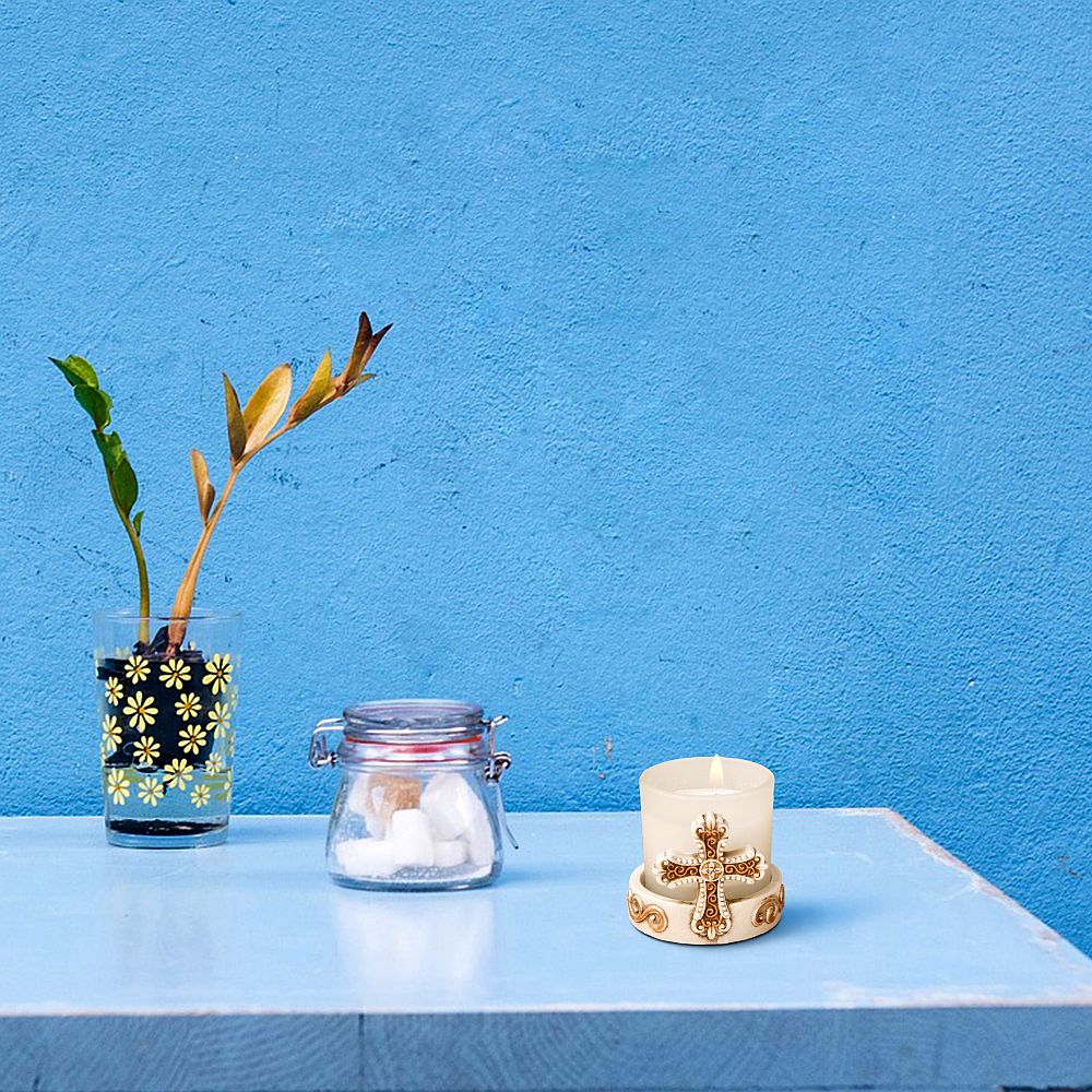 Vintage Cross Candle - Forever Wedding Favors