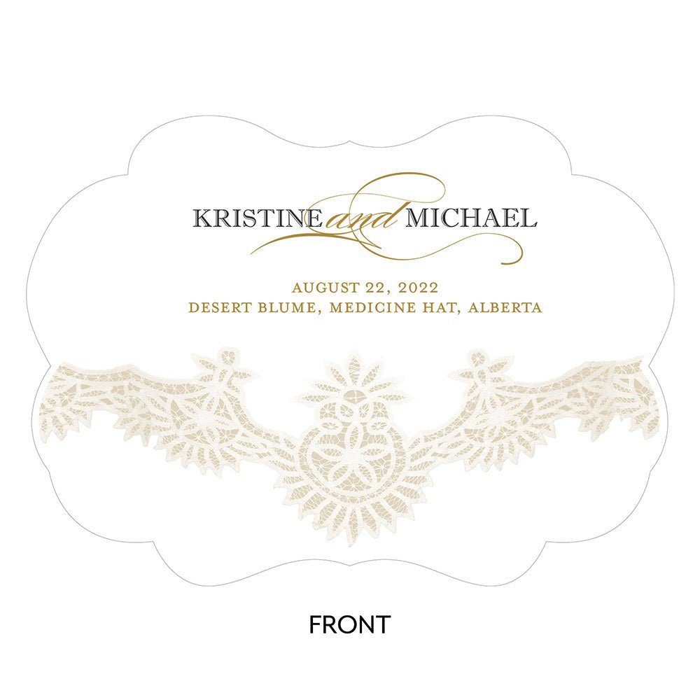 Vintage Lace Personalized Hand Fan - Forever Wedding Favors