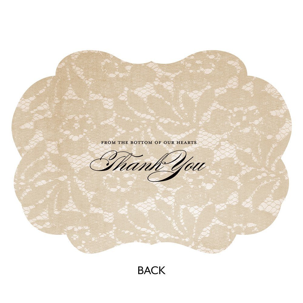 Vintage Lace Personalized Hand Fan - Forever Wedding Favors