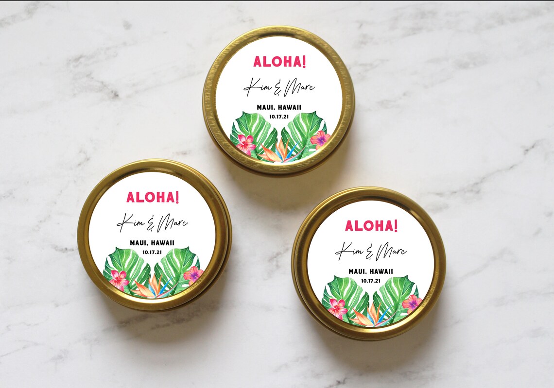 Hawaiian Wedding Favors