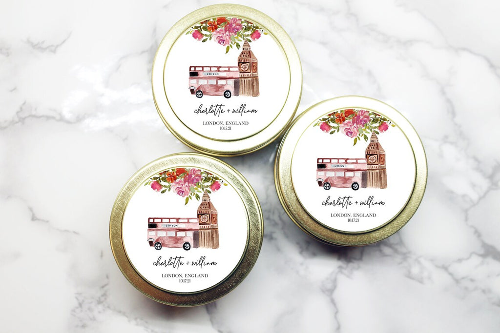London Wedding Candle Favors