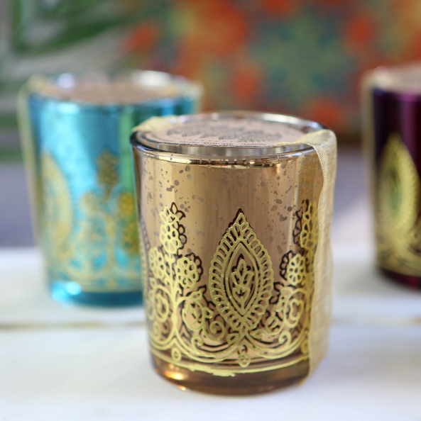 Indian Jewel Henna Votives (Set of 6)