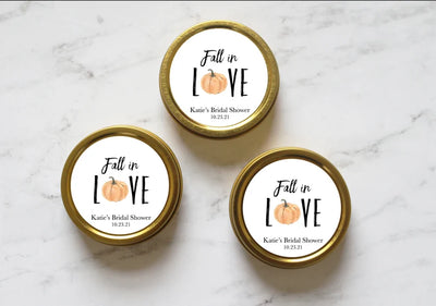 Fall in Love Bridal Shower Candle Favors