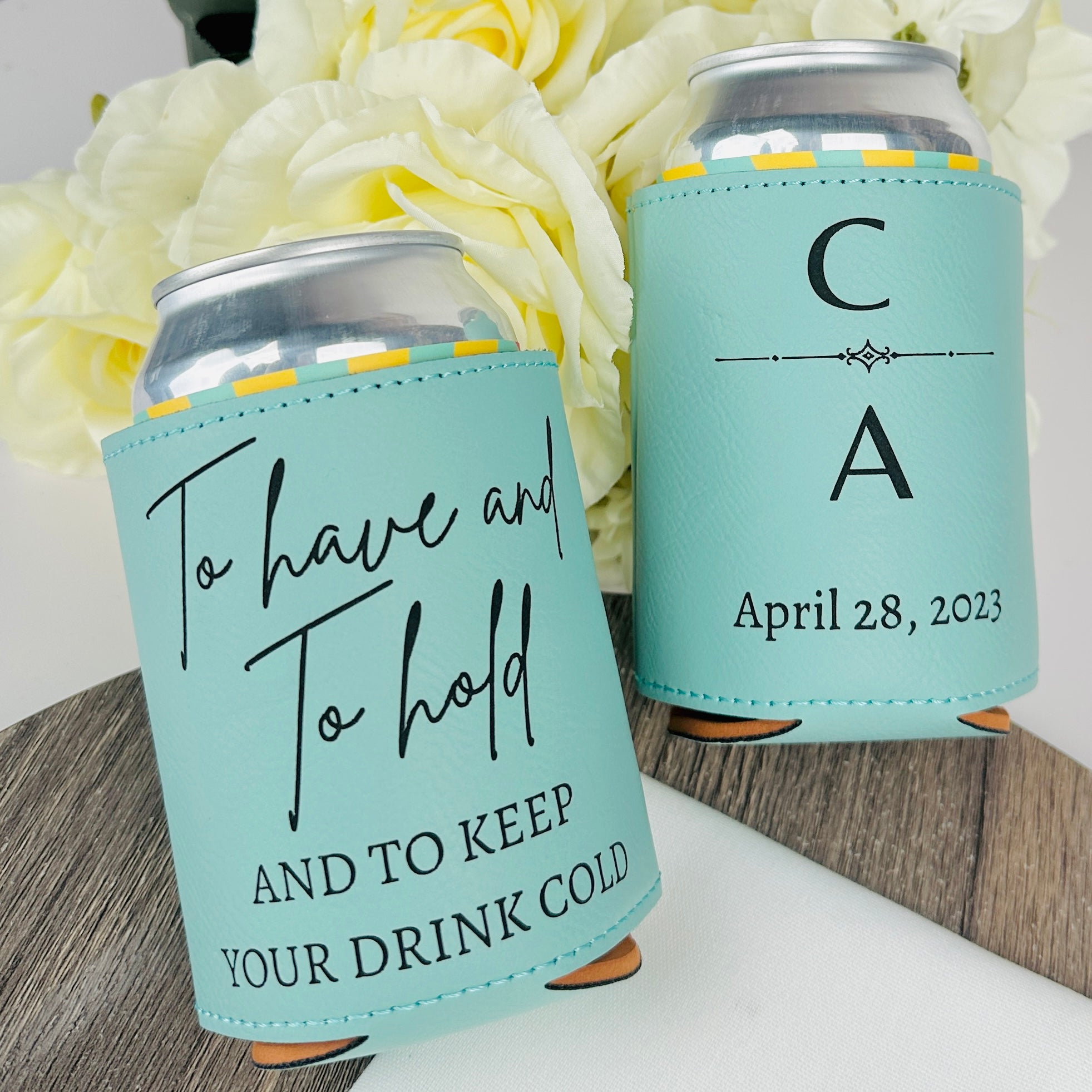 Wedding Favors Custom Personalized Wedding Can Coolers, Reception Favors,  Stubby Holders, Spring Wedding, Summer Wedding, Fall Wedding 