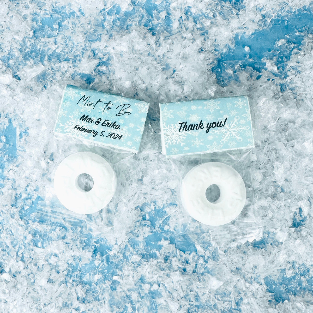 Frosty Winter Mint Favors