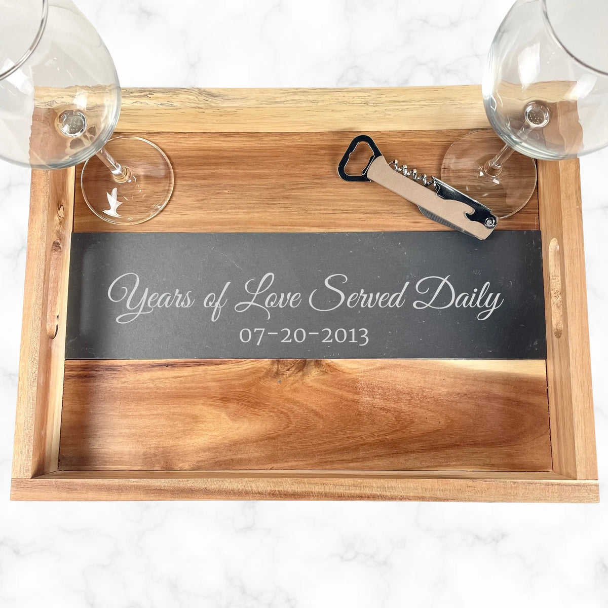 Engraved Love Serving Tray