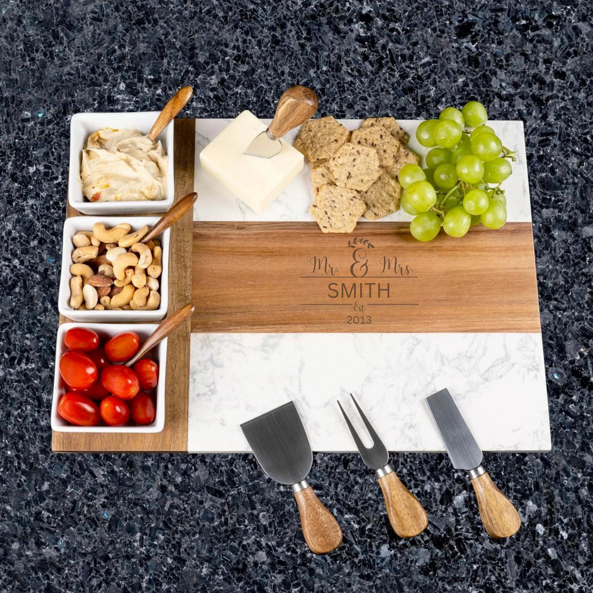 Engraved Nuptial Charcuterie Board