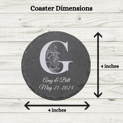 Personalized Slate Coaster Favor