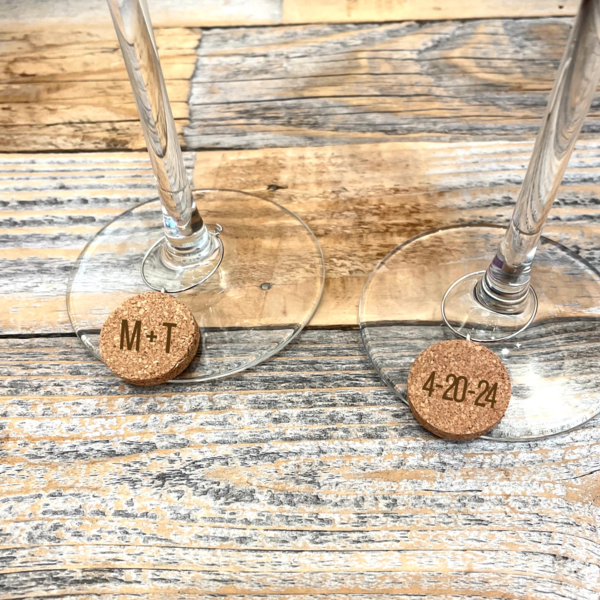 Personalized Cork Wine Charms
