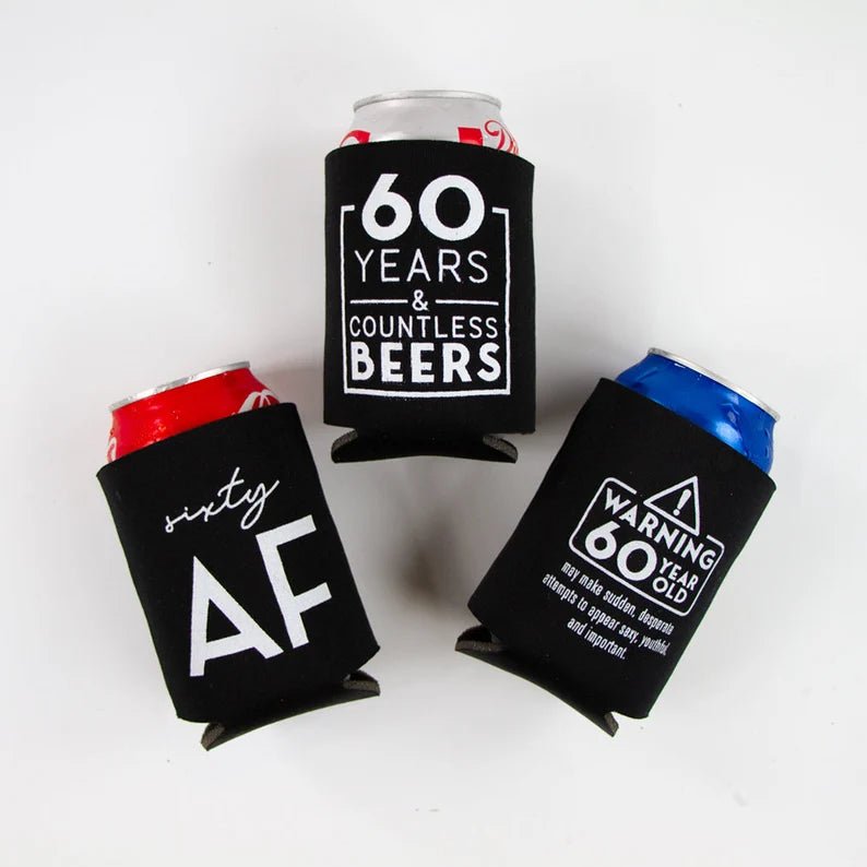 60th Birthday Koozie - Forever Wedding Favors