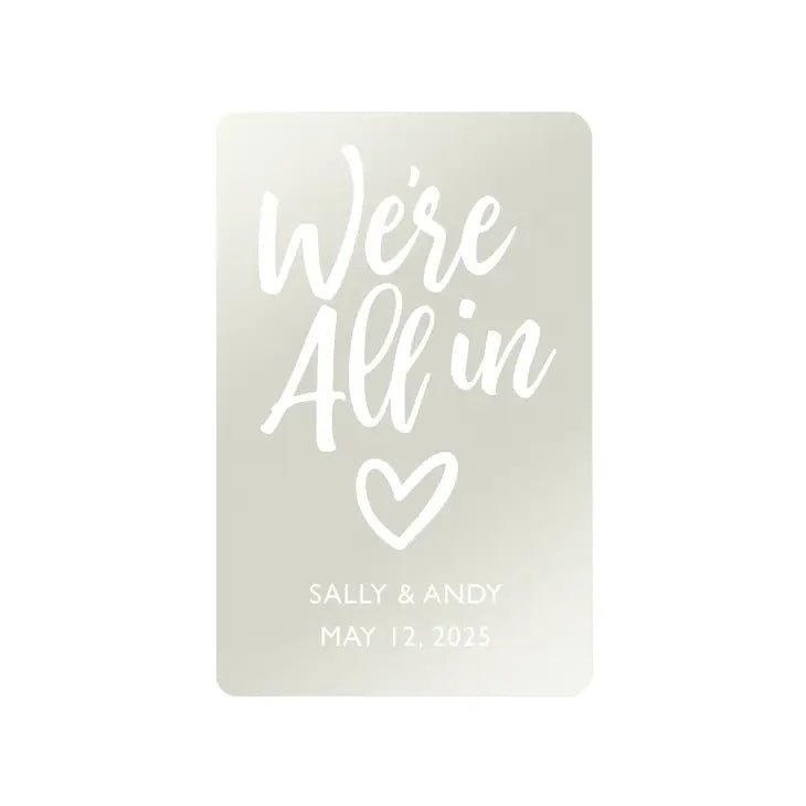 All In Metallic Playing Cards - Forever Wedding Favors