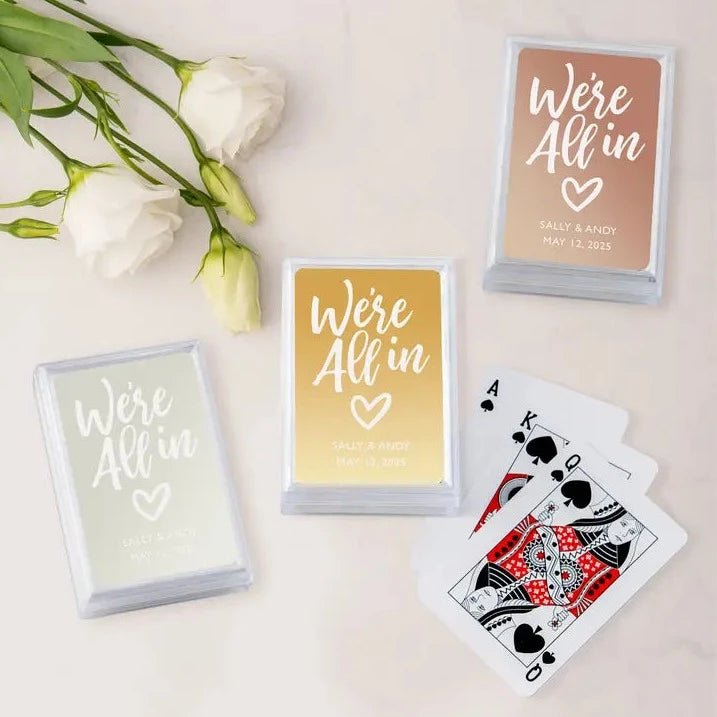 All In Metallic Playing Cards - Forever Wedding Favors