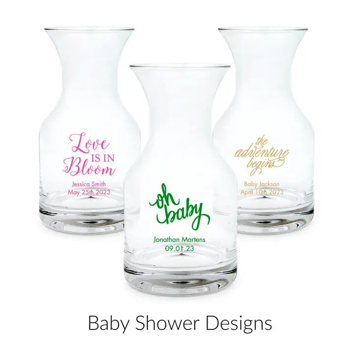 Baby Shower 5 oz. Individual Glass Wine Carafe - Forever Wedding Favors