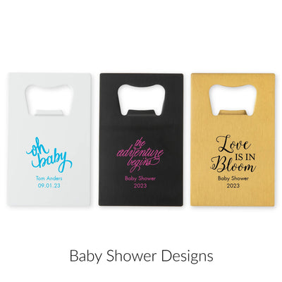 Baby Shower Metal Credit Card Bottle Opener - Forever Wedding Favors