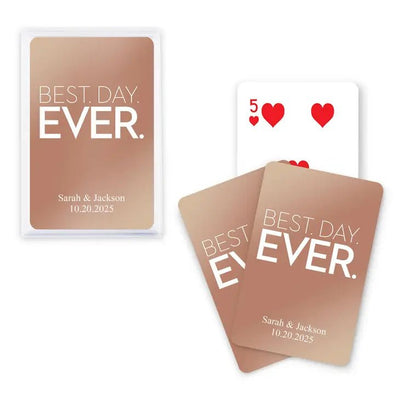 Best Day Ever Metallic Playing Cards - Forever Wedding Favors