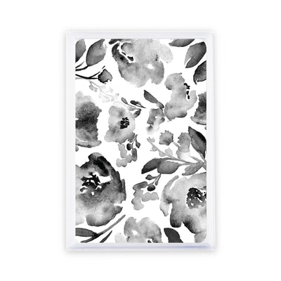 Black & White Bloom Floral Playing Cards - Forever Wedding Favors