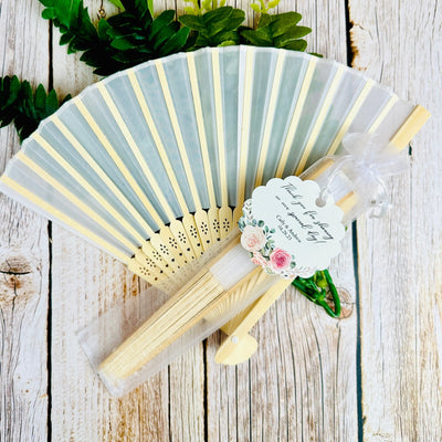 Blooming Love Floral Hand Fan - Forever Wedding Favors