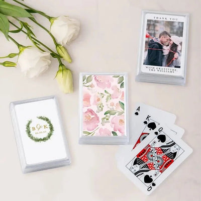 Blush Floral Garden Playing Cards - Forever Wedding Favors