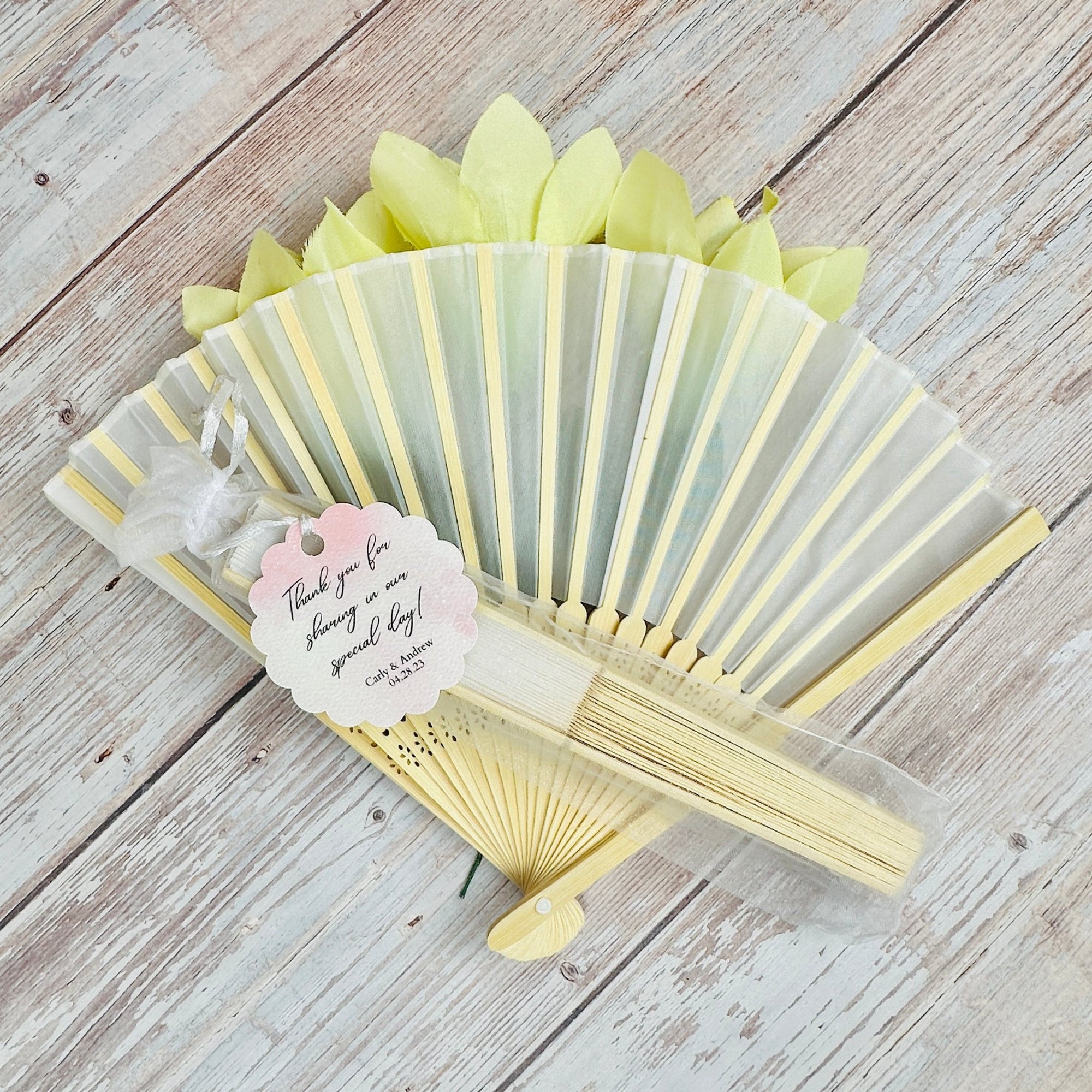 Blushing Bride Hand Fan - Forever Wedding Favors