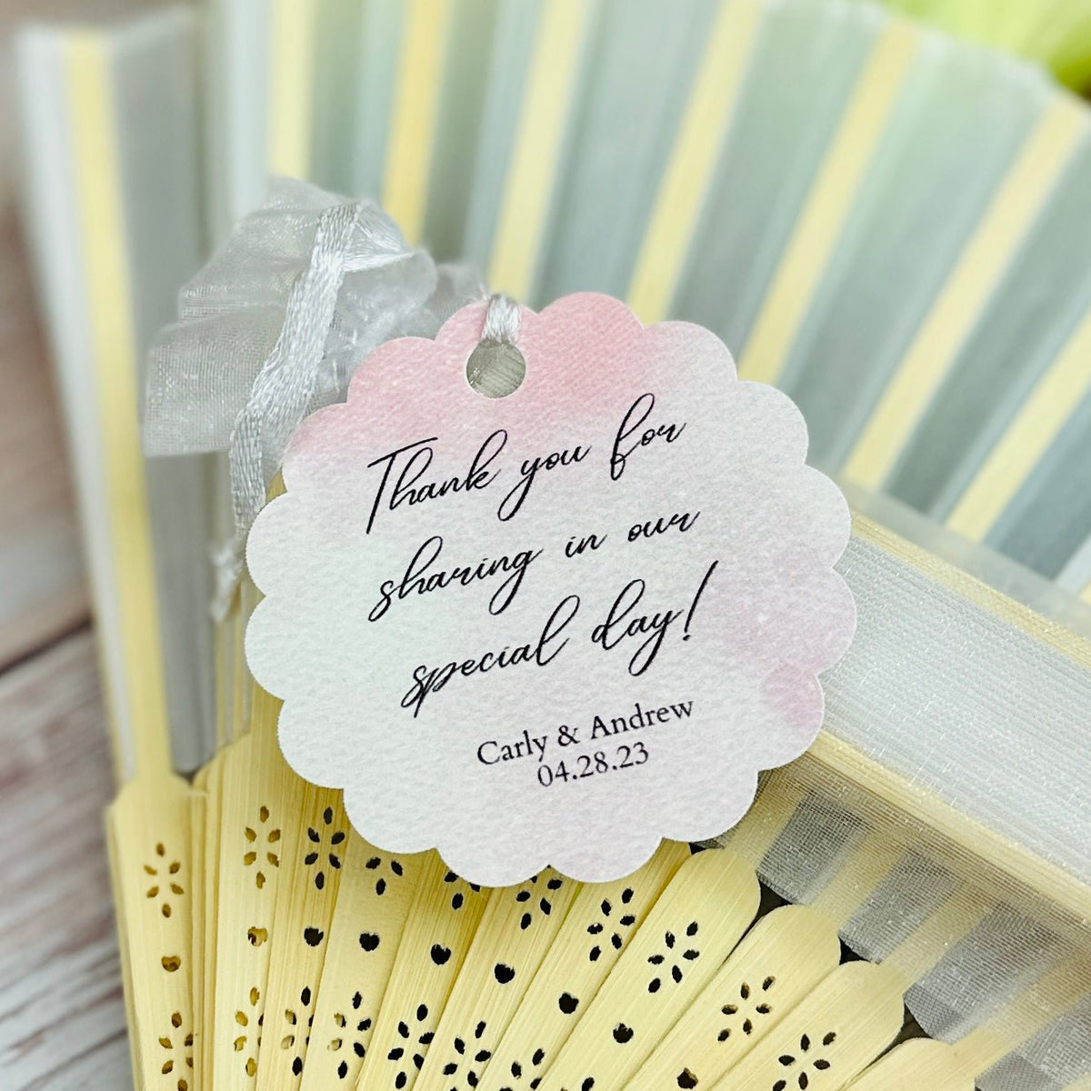 Blushing Bride Scalloped Tag - Forever Wedding Favors