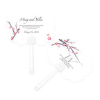 Cherry Blossom Personalized Hand Fan - Forever Wedding Favors