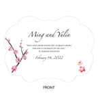 Cherry Blossom Personalized Hand Fan - Forever Wedding Favors