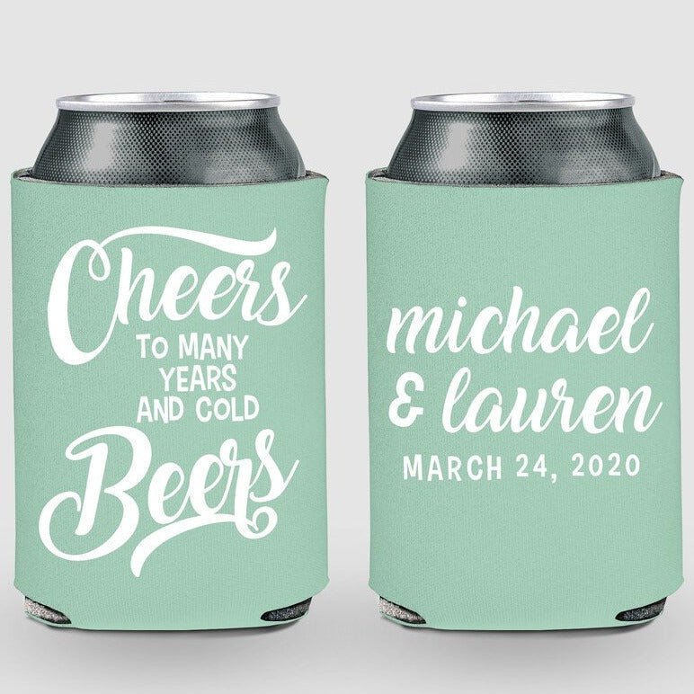 State Design Custom Wedding Can Coolers, Wedding Favors, Beverage  Insulators, Beer Holder, Beer Cooler 