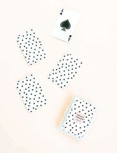 Confetti Hearts Playing Cards - Forever Wedding Favors