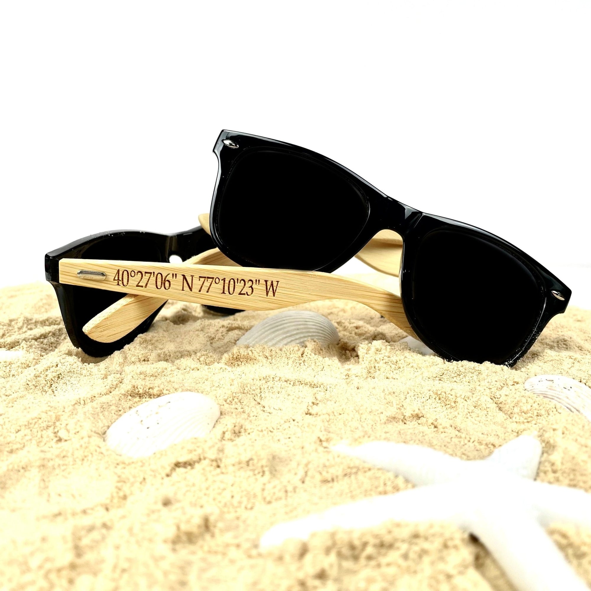 Coordinates Of Love Sunglasses - Forever Wedding Favors