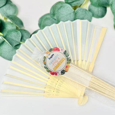 Custom Logo Hand Fan - Forever Wedding Favors