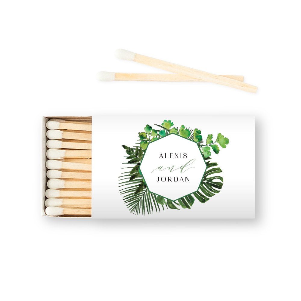 Custom Matchbox Wedding Favor - Greenery - Forever Wedding Favors