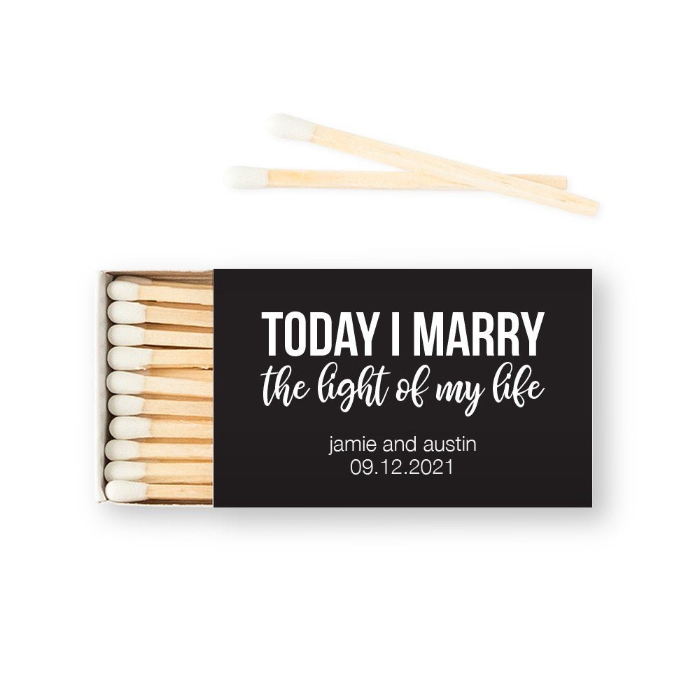 Custom Matchbox Wedding Favor - Light Of My Life - Forever Wedding Favors