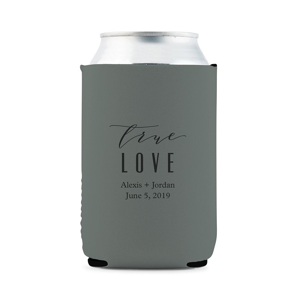 Custom Neoprene Foam Beer Can Drink Holder - Gray - Forever