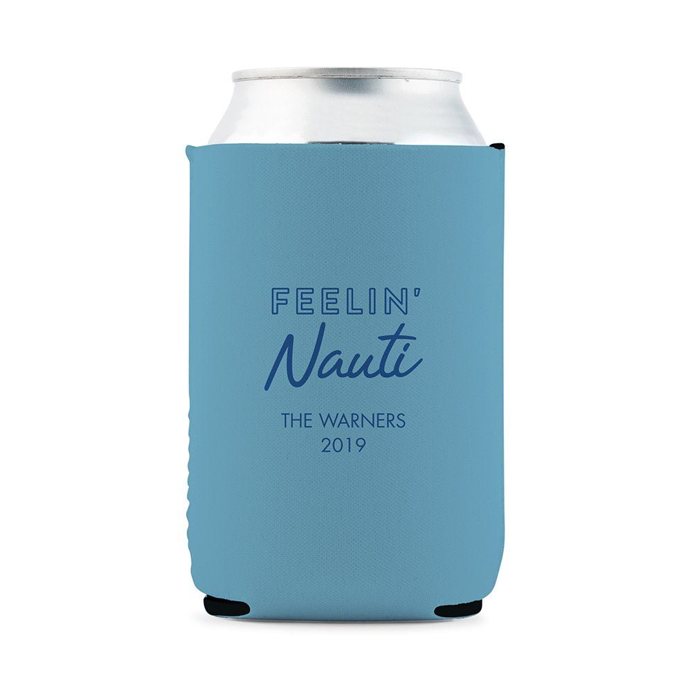 Custom Neoprene Foam Beer Can Drink Holder - Light Blue - Forever