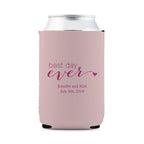 Custom Neoprene Foam Beer Can Drink Holder - Pastel Pink - Forever Wedding Favors