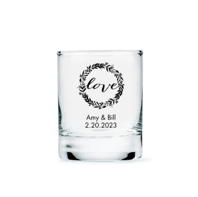 Custom Printed Clear Shot Glass - Forever Wedding Favors