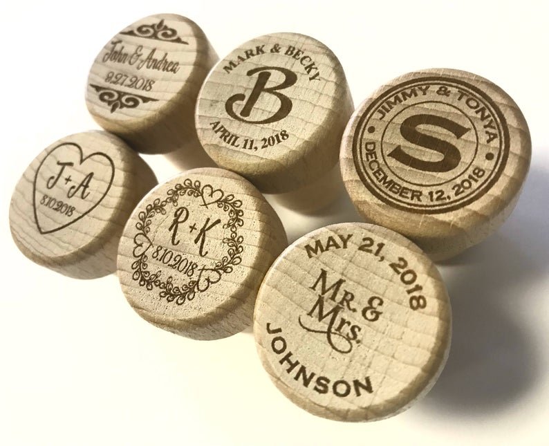 Custom Wine Stoppers - Forever Wedding Favors