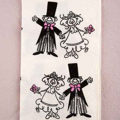 Cute Bride And Groom Tissue Packs - Forever Wedding Favors