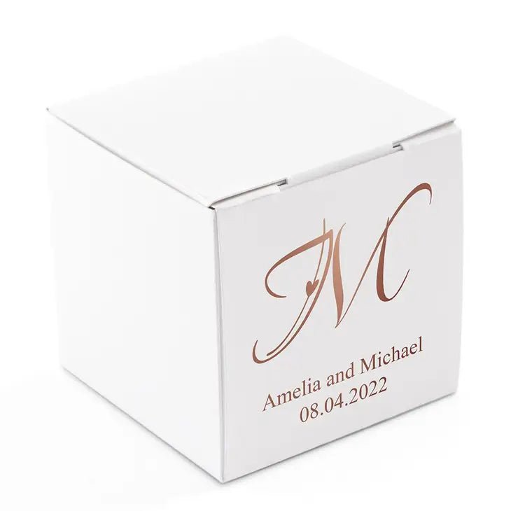 Decorative Initial Monogram Favor Boxes - Forever Wedding Favors