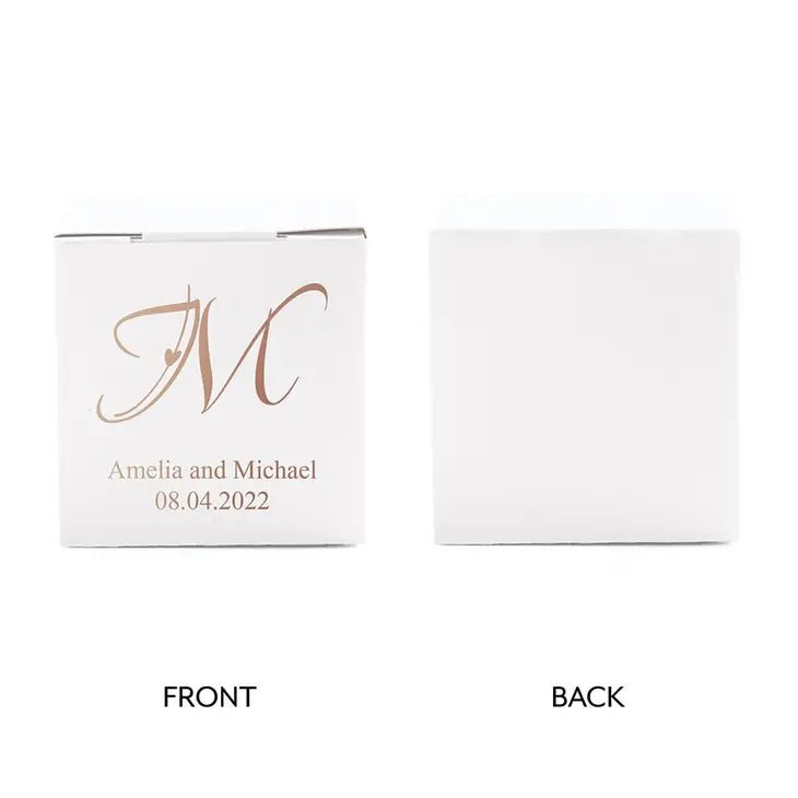 Decorative Initial Monogram Favor Boxes - Forever Wedding Favors